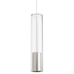 Captra Freejack Pendant - Satin Nickel / Clear