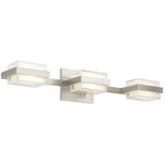 Kamden Bathroom Vanity Light 277V - Satin Nickel / Clear