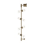 ModernRail Cylinder Wall Light - Aged Brass / Frosted