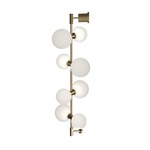 ModernRail Orb Wall Light - Aged Brass / Frosted