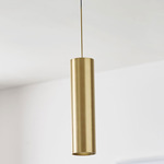 Piper Monopoint Pendant - Aged Brass / Aged Brass
