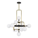 Viaggio Chandelier - Brass / Opal