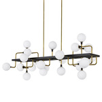 Viaggio Linear Suspension - Brass / Opal