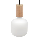 Oblo Pendant - Oak / Matte White