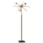 Doppler Floor Lamp - Antique Brass / Opal