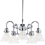 Seafarer Chandelier - Polished Chrome / Clear Seedy