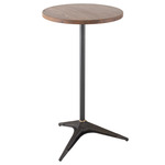 Compass Round Bistro Table - Black / Smoked Oak