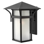 Harbor 120V Outdoor Wall Light - Satin Black / Etched White Seedy