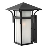 Harbor 120V Outdoor Wall Light - Satin Black / Etched White Seedy