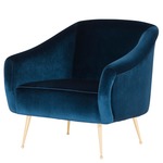 Lucie Occasional Chair - Gold / Midnight Blue