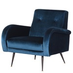 Hugo Occasional Chair - Matte Black / Midnight Blue