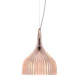 E Pendant - Chrome / Transparent Pink