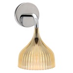 E Wall Sconce - Chrome / Transparent Yellow