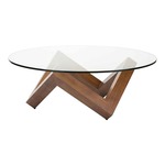 Como Coffee Table - Ash Stained Walnut / Clear