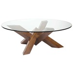 Costa Coffee Table - Ash Stained Walnut / Clear