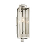 Beckham Outdoor Wall Light - Polished Stainless Steel / Clear