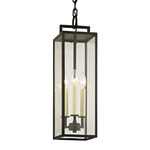 Beckham Outdoor Pendant - Forged Iron / Clear