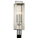 Beckham Outdoor Post Light - Polished Stainless Steel / Clear