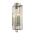 Beckham Outdoor Wall Light - Polished Stainless Steel / Clear