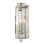 Beckham Outdoor Wall Light - Polished Stainless Steel / Clear