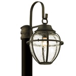 Bunker Hill Outdoor Post Light - Vintage Bronze / Clear Seeded