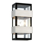 Dana Point Outdoor Wall Light - Floor Model - Textured Black / Clear