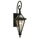 Geneva Outdoor Wall Light - Vintage Bronze / Clear Seeded