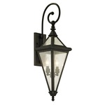 Geneva Outdoor Wall Light - Vintage Bronze / Clear Seeded