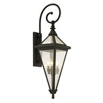 Geneva Outdoor Wall Light - Vintage Bronze / Clear Seeded