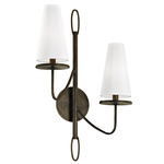 Marcel Wall Sconce - Textured Bronze  / Off White