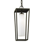 Mission Beach Outdoor Pendant - Textured Black / Opal