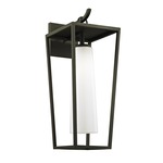 Mission Beach Outdoor Wall Light - Black / Opal