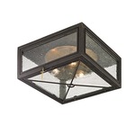 Randolph Outdoor Ceiling Light Fixture - Bronze / Clear Seeded