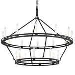 Sutton Double Chandelier - Textured Black