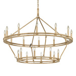 Sutton Double Chandelier - Champagne Silver Leaf