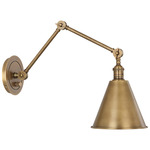 Alloy Swing Arm Wall Light - Warm Brass