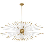 Andromeda Chandelier - Modern Brass / Clear