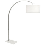 Archer Floor Lamp - Polished Nickel / White Brussels Linen