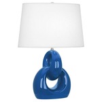 Fusion Table Lamp - Marine Blue / Oyster Linen