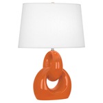 Fusion Table Lamp - Pumpkin / Oyster Linen