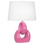 Fusion Table Lamp - Schiaparelli Pink / Oyster Linen