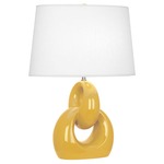 Fusion Table Lamp - Sunset Yellow / Oyster Linen