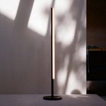 One Well Known Sequence Floor Lamp - Black Anodized / Opal