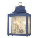 Leigh Wall Light - Aged Brass / Navy / Clear