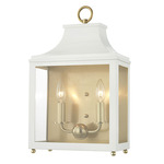 Leigh Wall Light - Aged Brass / White / Clear
