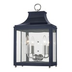 Leigh Wall Light - Polished Nickel / Navy / Clear