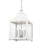 Leigh Pendant - Polished Nickel / White / Clear