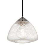 Maya Pendant - Polished Nickel / Clear Crackle