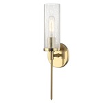 Olivia Clear Crackle Wall Sconce - Aged Brass / Clear Crackle