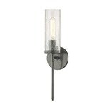 Olivia Clear Crackle Wall Sconce - Old Bronze / Clear Crackle